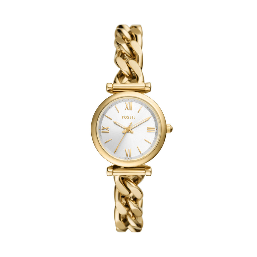 FOSSIL CARLIE 28MM GOLD ROMAN NUMERAL 