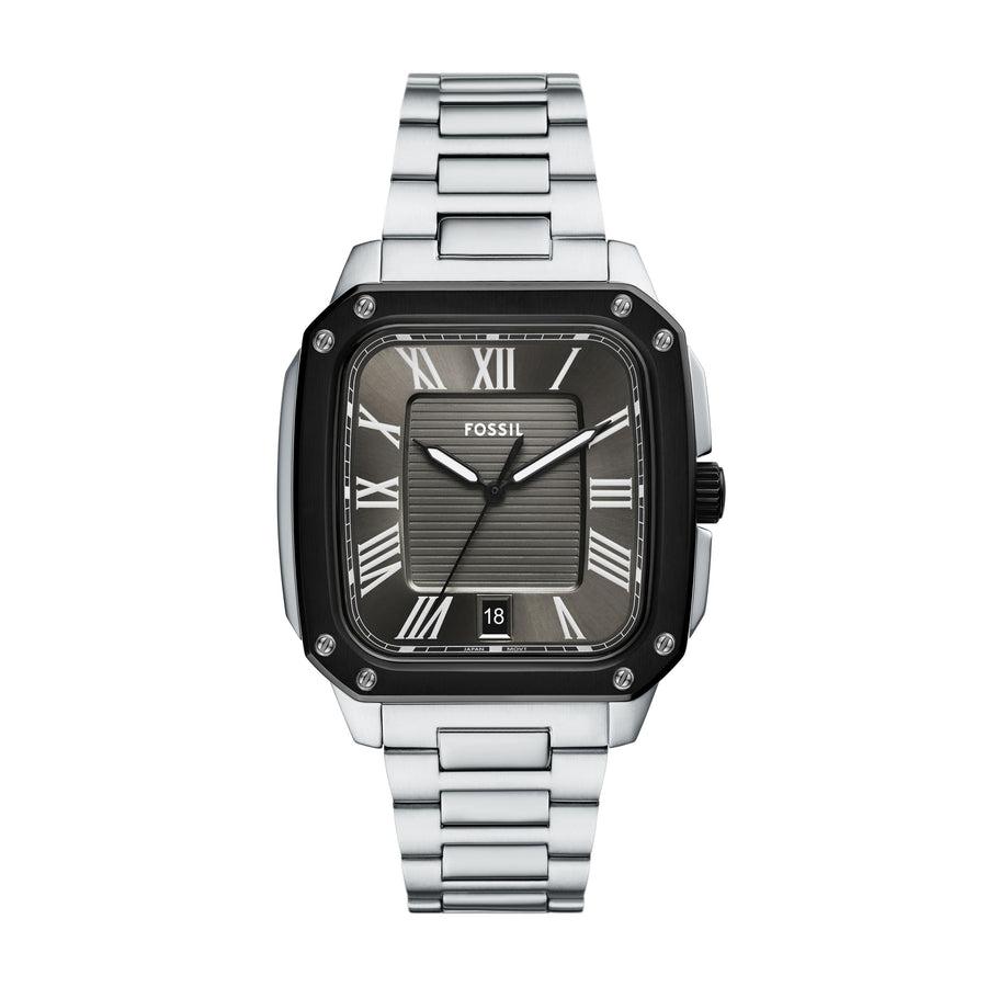 Fossil Silver Black 