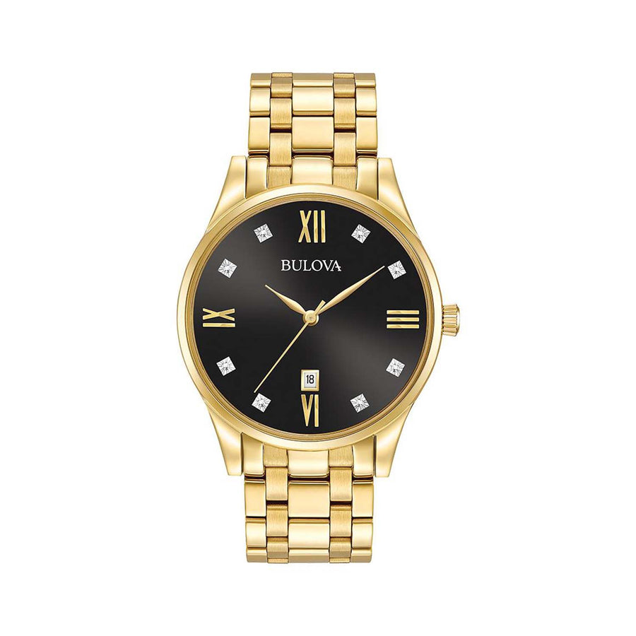 97D108 CLASSIC ROMAN DATE DIAMOND BULOVA